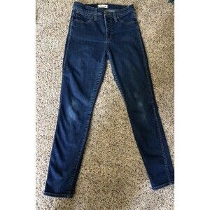 Madewell Women’s jeans Dark Denim 10” High Rise Skinny Jeans Size 28 Stretch